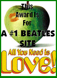My award from the website- Beatles Number 9! Thanks David!