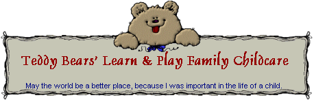 Teddy Bears' Learn & Play Family Child Care Exchange Banner