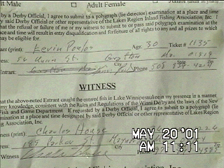 Official Entry form