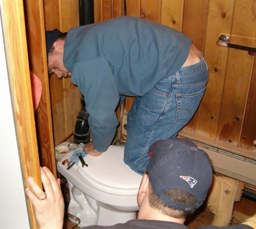 Complete with plumber's crack
