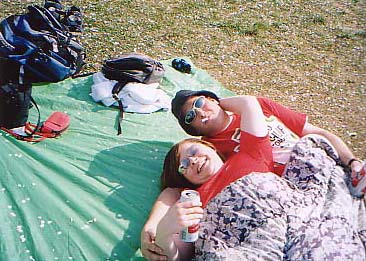 Monique and Jas snuggle up