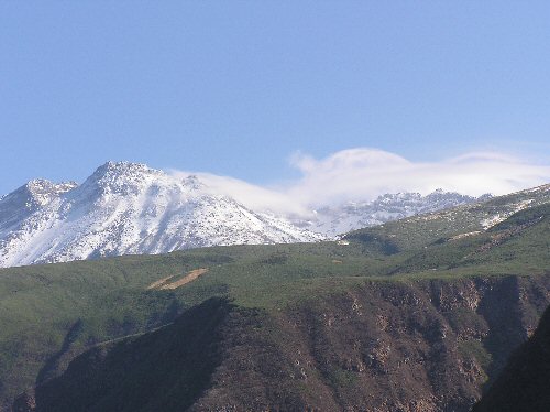 The top of Chokai was covered in snow in the middle of October.