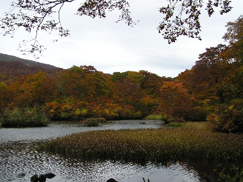 The same lake in autumn.