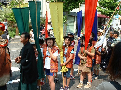 The Sakata festival's parade is more diverse than most Japanese festivals, with a great variety of groups and floats taking part.