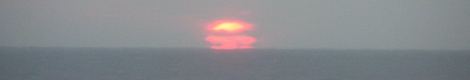 The sunset on the sea of Japan