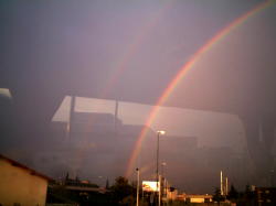 Rainbow through the window