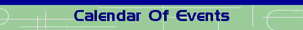 Calendar Of Events