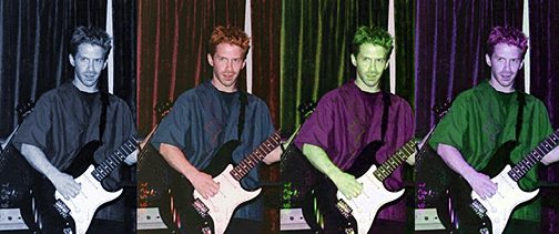 This is a pic from the site, of Seth Playing with the band in a popart form