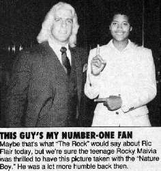 Ric Flair with his number one fan The Rock