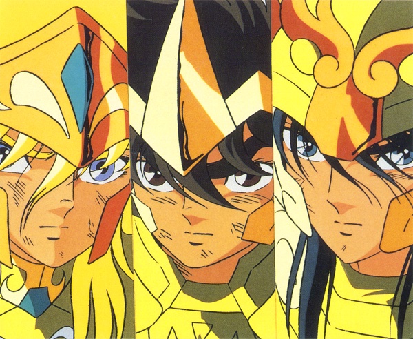 Hyoga-Seiya-Shiryu in gold clothes