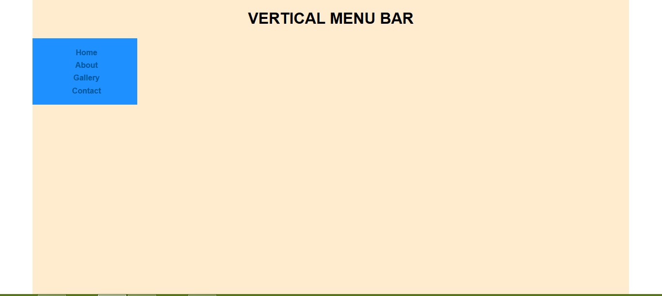 Vertical Menu Bar