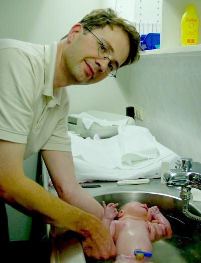 being washed