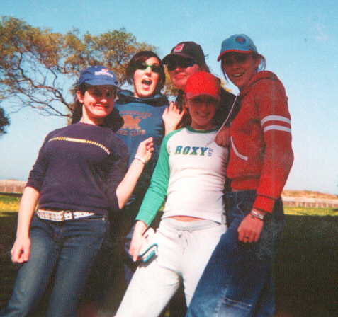 Some of Hilary's Victorian friends...that's her with the sunnies and the cap in the middle