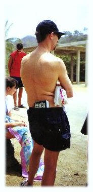 Greg, the Tourist with his Mexico handbook in his back pocket