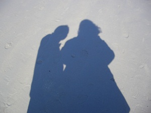 Shadows on the beach