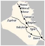 Karte des Irak