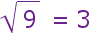 Square Root Of 9