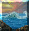 "Morning Wave" Oil on Artist's Canvas Board (sold)