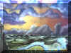 "Rough Evening Sea" Oil on Canvas Paper (This is the painting used throughout this site)