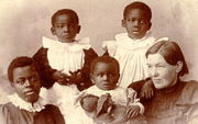 Mary with her adopted children