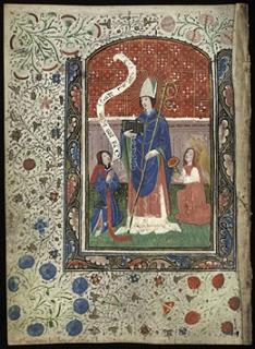 St Ninian preaching to the Picts (from the Book of the Hours the Virgin and Saint Ninian)
