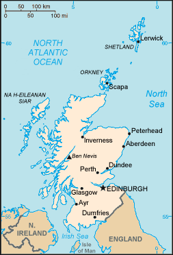 map of Scotland