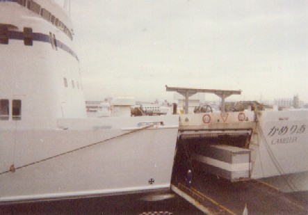 Loading the ferry.