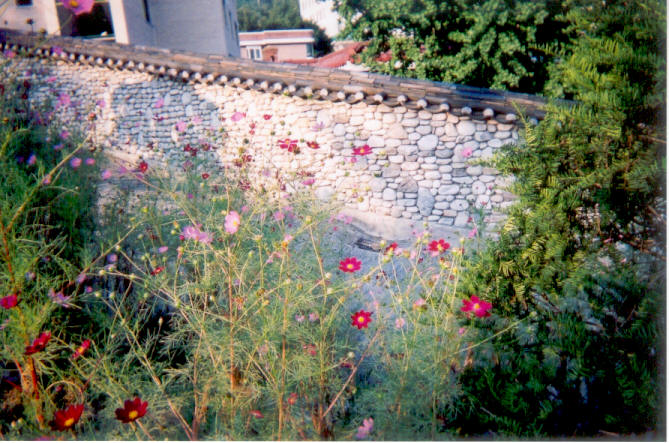 Wall around the temple garden.