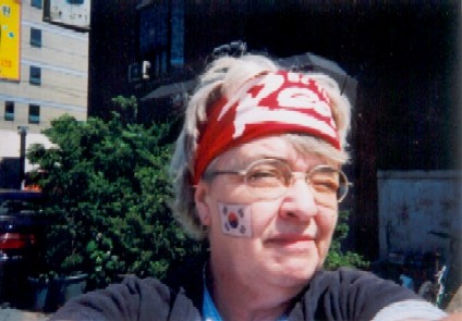 Self-portrait of a soccer fan.