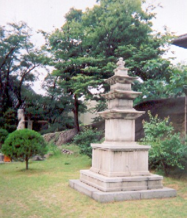 Stupa honoring a Buddhist saint who lived here.