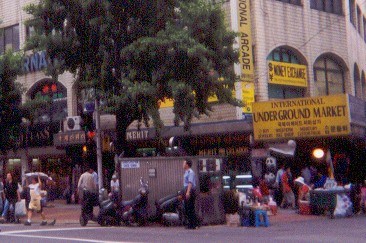 Street in Itaewon, where many expatriates and tourists shop in Seoul.  Lots of shops carry antiques and handicrafts.