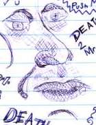 This is a picture of Mr Mills I drew in French class. My friends say it's a very good likeness, but I didn't get the roughness of his skin :(