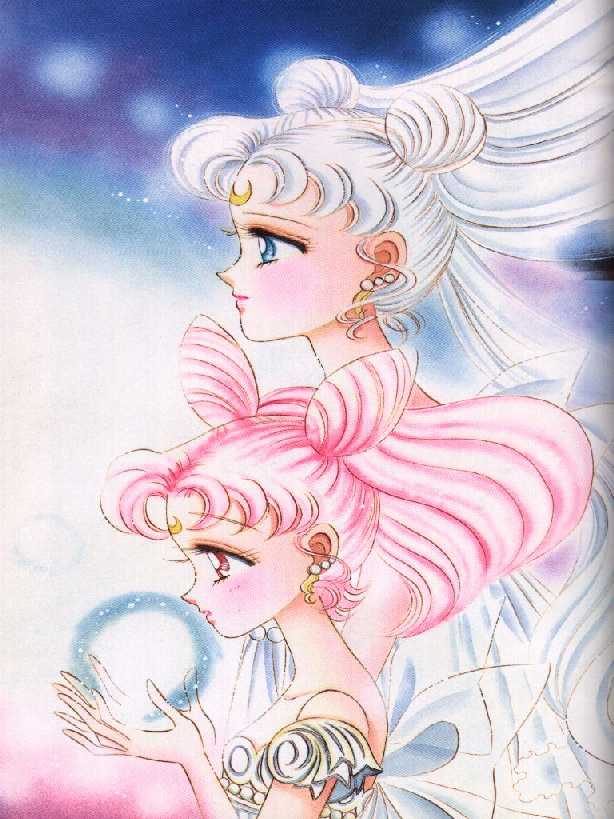 Princess Rini and her mother Neo-Queen Serenity.
