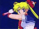 Sailor Moon fighting Fiore during the SMR movie.