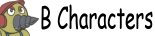 characters stating with the letter B