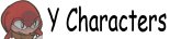characters stating with the letter Y