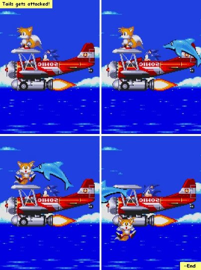 Tails gets attacked by a dolphin?!