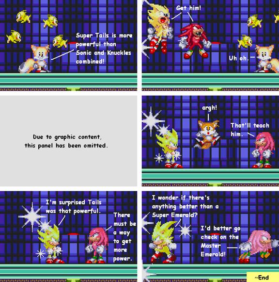 Sonic the Hedgehog Sprite Comics ~ Hyper Sonic vs Hyper Knuckles?