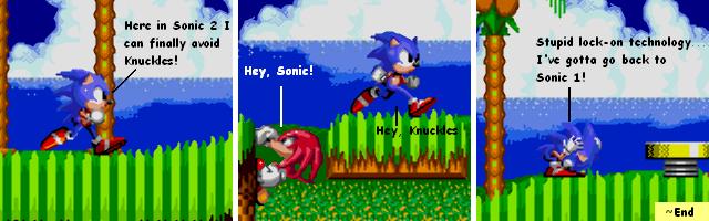 Can Sonic avoid Knux in Sonic 2?