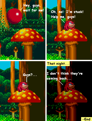 Knux isn't as lucky...
