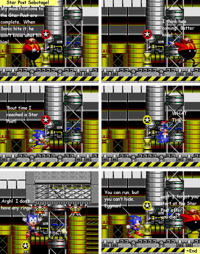 eggman sabotages a star post
