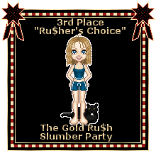 3rd place for Gold Rushers' Choice in the GR Slumber Party