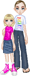 Made for a Daddy n Me contest at TGR.  I entered too late, but ended up winning Creation of the Week for this set, instead.  Yay me!  Oh, it's based off an actual picture of me n my dad when I was a kid.