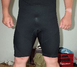 shorty suit crotch