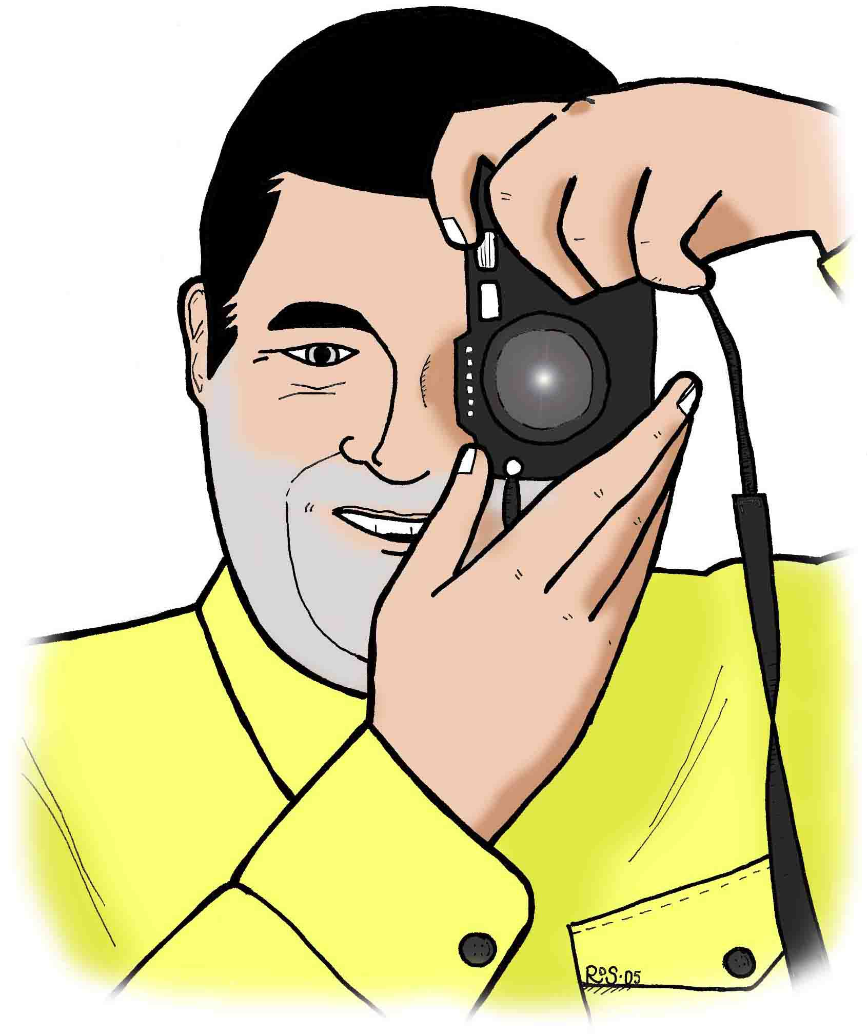 This was the final Camera Dave image drawn (April 2005), and was the only one based on a photograph.
