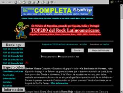 Thumbnails de la P�gina Principal del Portal TOP200 Rock Latinoamericano