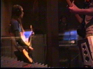 Little Andy on rhythm Guitar and you can see Drew the bass player and singer