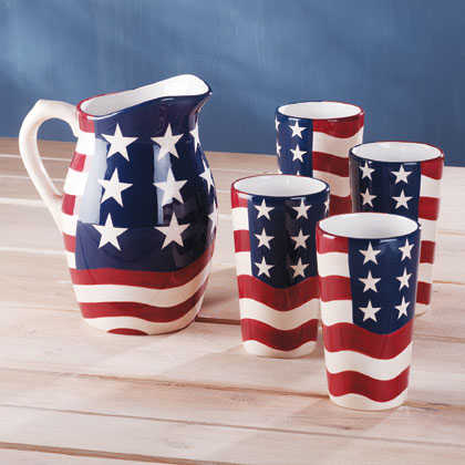 74 oz pitcher, 19 oz tumblers