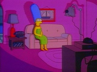 marge watchin' TV
