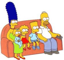 Simpsons watchin movie